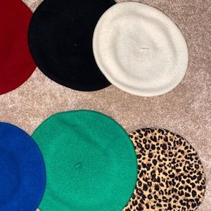 Green and White/Cream Berets Bundled for @jillian_foisie
